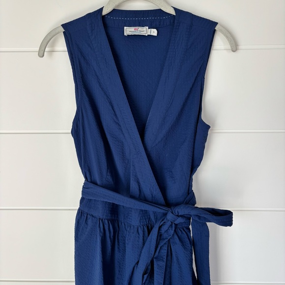 Vineyard Vines Harbor Wrap Navy Blue Dress Women's Size Small - Picture 5 of 15